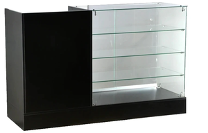 Khung Trưng Bày Bằng Kính Không Khung Với Giá Đỡ Máy Tính Tiền Cấu Trúc Bằng Gỗ Với Cửa Kính Trưng Bày Quầy Thu Ngân Đa Chức Năng - Product Image 4