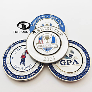 Nhà Sản Xuất Thiết Kế Tùy Chỉnh Sắt Thủ Công Khắc Hai Mặt Golf Bóng Đánh Dấu Golf Hat <span class=keywords><strong>Clip</strong></span> - Product Image 2