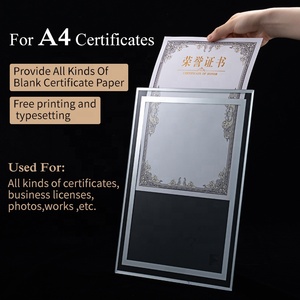 Bằng Tốt Nghiệp Acrylic Vàng A4 Sang Trọng Hiển Thị Bằng Tốt Nghiệp Bạc Pha Lê Hàng Đầu - Product Image 4