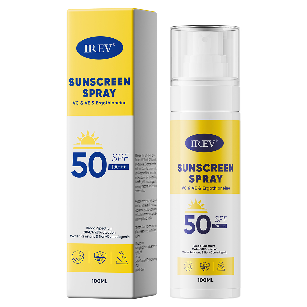 Yellow Sunscreen Spray
