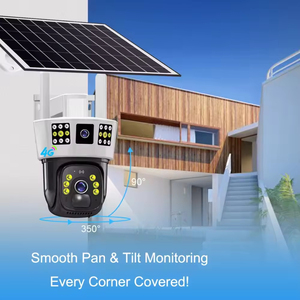 V380pro 4G Tarjeta Sim Nueva lente dual Sistema de cámara de seguridad alimentado por batería solar Sistema de monitoreo de red CCTV PTZ - Product Image 6