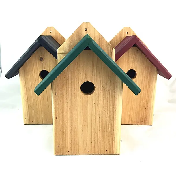 Casa de pássaro de suspensibilidade, casa de animais de estimação de madeira