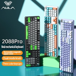 Teclado mecánico para Tarantula F2088Pro, teclado para juegos de colores coordinados de alto valor con perillas magnéticas de modo dual - Product Image 4