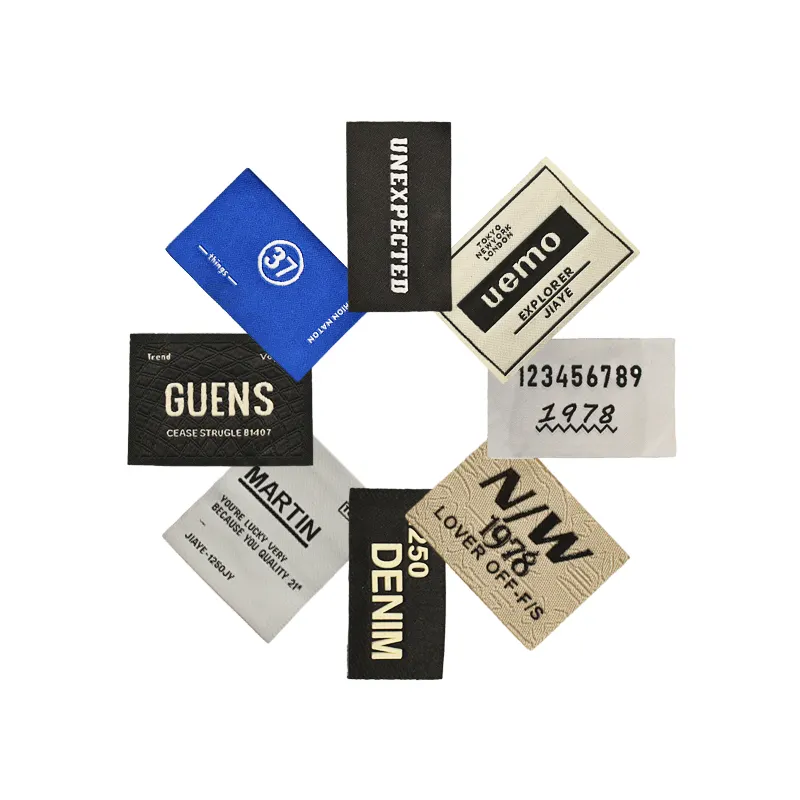 Uniquely Designed Design Bags Tags Factory Custom Logo Trend Business Luxury Woven Labels For Clothing