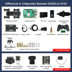 12DOF AI Robot cane S1 S2 dotato di IMU 9 assi realizzare azioni bioniche basate sul sistema Ubuntu 20.04 ROS2 per Raspberry Pi 5 - Product Image 3
