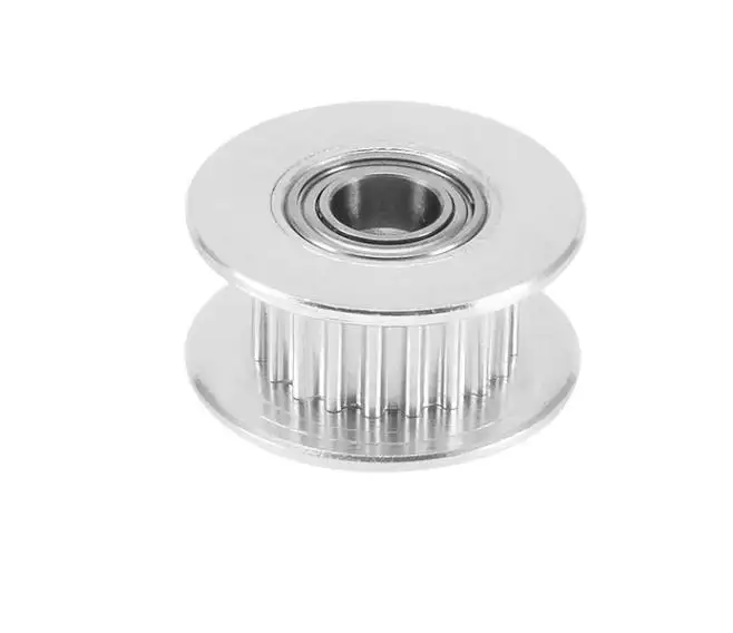 Hot sale 4mm Bore 20 Teeth 6mm width Belt Idler Pulley Aluminum W/Bearing for 3D Printer gears for tension belt motors