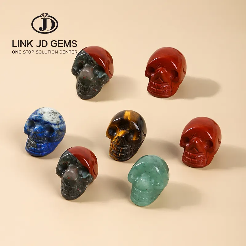 JD creative design crystal crafts carving Mini skull exquisite high-end desktop decoration suitable for Halloween