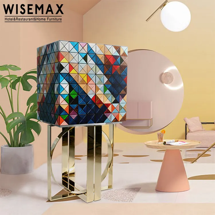 Мебель WISEMAX, роскошный специальный художественный дизайн, креативный Золотой шкаф для хранения для отеля