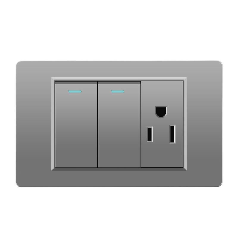 2gang switch with socket
