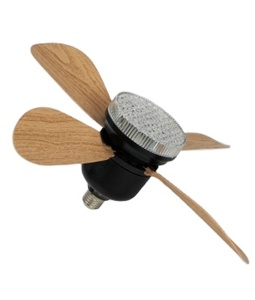 Ventilador de techo LED de 16,5 pulgadas con 4 aspas y luz E27 Interruptor de control remoto de ahorro de energía para una instalación conveniente - Product Image 2
