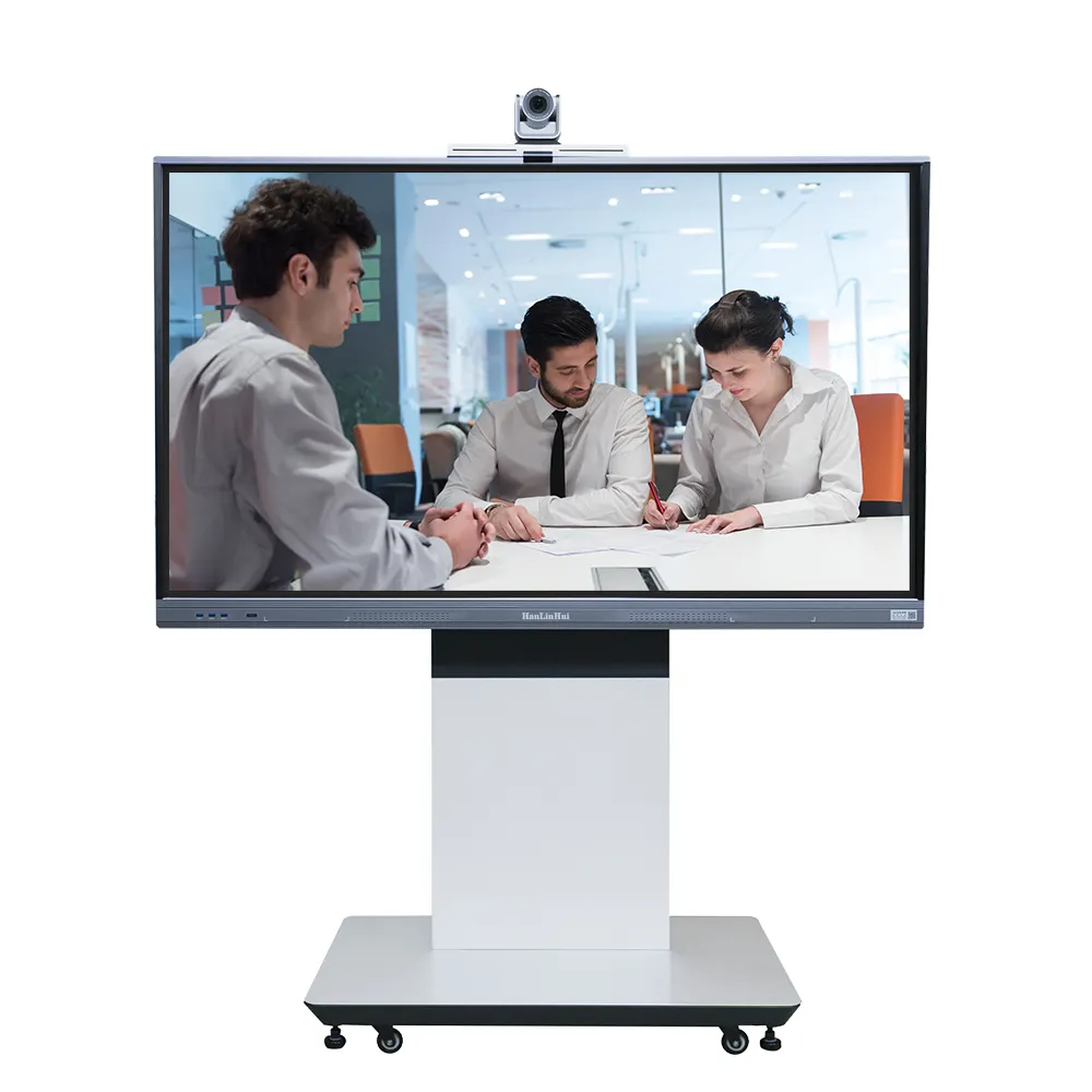 Toplantı için regitech interaktif dijital monitör dokunmatik ekran beyaz tahta 65 inç interaktif akıllı tahta