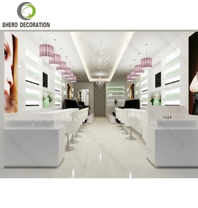 环保化妆用品商店展示柜台商店设置化妆