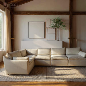 Juego de sofá esquinero de tres asientos al por mayor para sala de estar, hotel y escuela, cama cómoda con sillas - Product Image 1