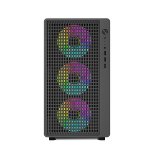 Hurricane Beast Black Side Estructura dividida transparente con placa base pequeña, computadora para juegos, estuche vacío de escritorio - Product Image 4