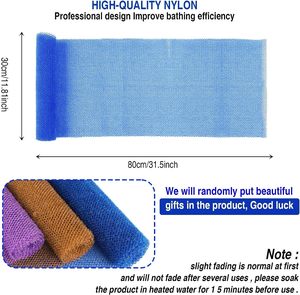 スキン エクスフォリエイティング バック ロング スクラバー ナイロン メッシュ シャワー ボディ スクラビング スポンジ ナイロン バス アフリカンネット バス スポンジ バス タオル - Product Image 4