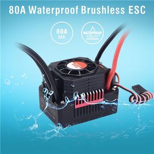 SURPASS HOBBY Wasserdichter bürstenloser ESC-Drehzahl regler T PLUG 80A mit Lüfter kombination für 1/10 RC-Rennwagen - Product Image 2