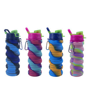 BPA משלוח בקבוק מים ללא כל אחרים חומרים מזיקים צבע סיליקון מתקפל בקבוק מים
