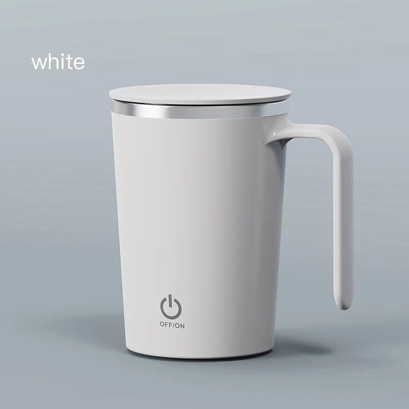 400ml Gym Stainless Steel Smart Electric Stirring Coffee Milk Protein Powder Mug With Handle