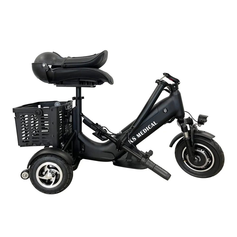 KSM-902 3 tekerlekler elektrikli handikap Scooter yaşlı insanlar için katlanabilir üç tekerlekli elektrikli hareketlilik Scooter üç hız