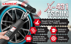 LAUNCH X431 TSGUN TPMS Car Tire Pressure Diagnostic Tools Automotive TPMS <strong>Sensor</strong> Activator <strong>Programming</strong> Learning for X431 V/PRO 3