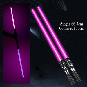 Lightsaber oyuncak 2-in-1 Light-up kılıç çocuk oyuncağı Lightsaber Dueling Cosplay renkli Led yanıp sönen lazer - Product Image 2