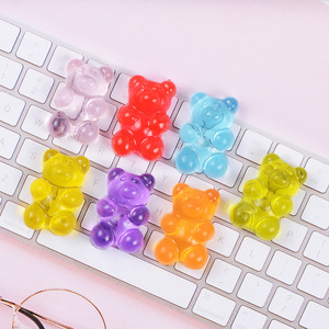 Reçine biblo ayı charms tatlı krem reçine dolgu ayı şekilli jöle kristal çamur şeker balçık DIY aksesuarları - Product Image 1