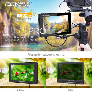 适用于FEELWORLD LUT7S 7英寸超亮2200nits DSLR相机现场监视器3G-SDI 4k输入输出F970外部电源套件 - Product Image 5