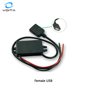 Convertidor de corriente continua reductor, V convertidor de corriente continua de 12, 24V a 5V, doble salida USB hembra 3A