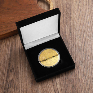 Manufacture 3D Shiny Gold Plated Raised Star Challenge <strong>Coin</strong> Velvet <strong>Box</strong> Packing Custom Token <strong>Coins</strong> Collections Gift - Product Image 4