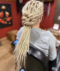 סיטונאי ישר ראסטות 613 בלונד הארכת שיער 100% אדם אמיתי שיער לא מעובד locs האפרו צמות רך dreadlock עבור שחור