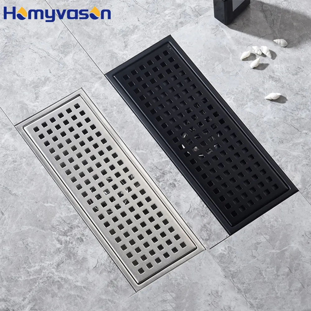 Linear Shower Rectangular Kitchen Bath Shower Floor Slot Drain Hair Catcher Shower Drainage Drains Drain Cover