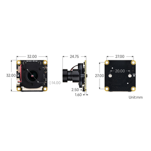 Cámara IMX462 2MP, cámara de 90 ° DFOV Starlight, Sensor de cámara de enfoque fijo, Compatible con placas de la serie Raspberry Pi