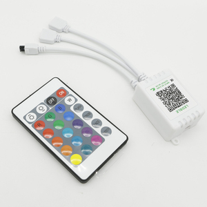 Luce LED telecomando 2 porte RGB scatola di controllo 24 tasti IR blu dente LED telecomando per RGB 5050 3528 luci di striscia LED