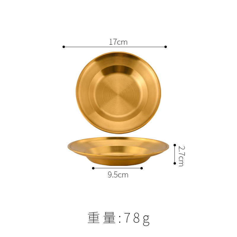 Plato para sombrero de paja de 17 cm (dorado)