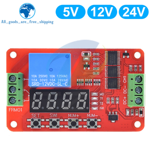 DC 5V 12V 24V 1-Kanal-Relaismodul FRM01 Multifunktionsrelais-Schleifenverzögerungs-Timer-Schalter Selbstsicher nde Timing-Karte - Product Image 5