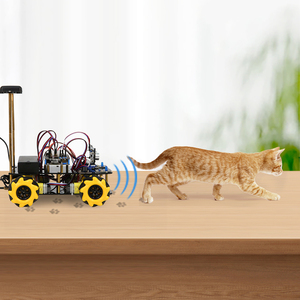 ACEBOTT Kit de Coche Robot 4WD con Sensor Ultrasónico GPS, Programación ESP32 para Niños, Kits de Robótica