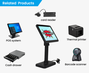 Портативный TFT LCD 9,7 дюймов USB дисплей клиента полюс монитор для POS - Product Image 5