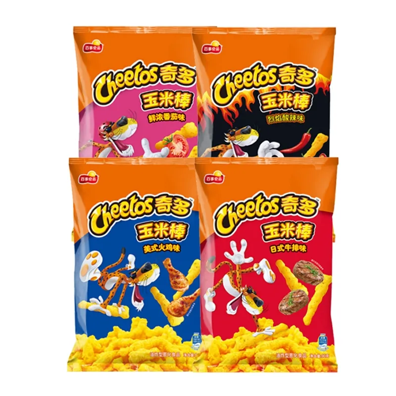 Cheetoss batons exóticos 90g, lanches exóticos rachados pegar um muitos sabores da china