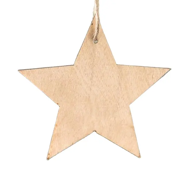 2021 personalizzato di Legno Stella Ornamenti Per La Decorazione Dell'albero di Natale