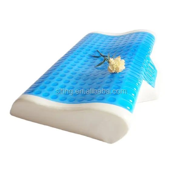 Dream форме двойной комфорт Реверсивный крутой гелевый подголовник подушка шеи пены памяти подушка из микроволокна