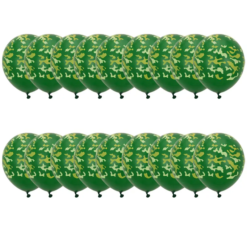 green camouflage latex ball onyx tank military theme field party arrangement special decorative balloon