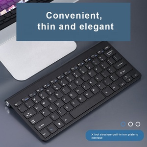 Mini juego de teclado y mouse inalámbrico recargable con receptor USB a prueba de agua 2,4 GHz para computadora portátil PC - Product Image 4