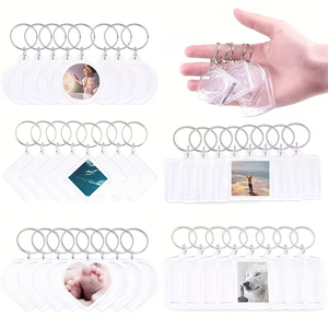 Chất lượng cao rõ ràng Acrylic Keychain hai mặt DIY ảnh Mặt dây chuyền tinh tế chống mất <span class=keywords><strong>Keyring</strong></span> cho cá nhân trang trí nội thất bán buôn - Product Image 5