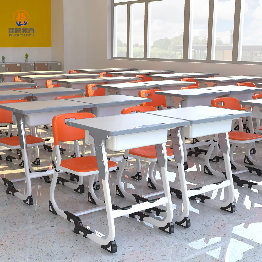 Muebles escolares montessori de altura ajustable, conjunto de silla y Escritorio de estilo moderno