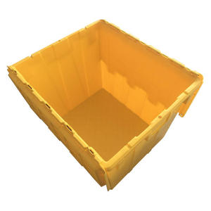 400*300*260 MM Contentor plástico de empilhamento resistente das caixas de transporte com tampas para a água e o alimento