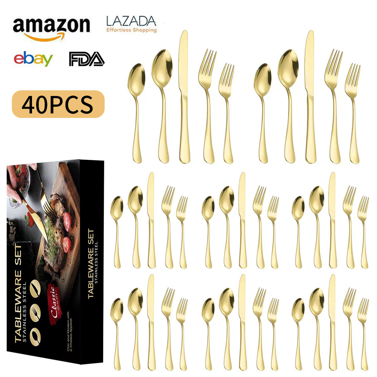 Golden 40-piece SET/sirve a 8 personas