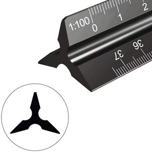 Sanatçılar için sıcak satış 30cm alüminyum üçgen mimari ölçekli cetvel Draftsman çizim - Product Image 4