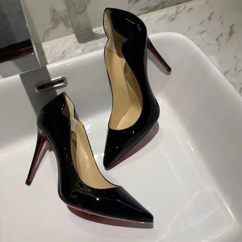 Marche famose di alta qualità tacchi alti fondo rosso vestito da donna sandali Casual estate luce di lusso Designer scarpe con tacco da donna