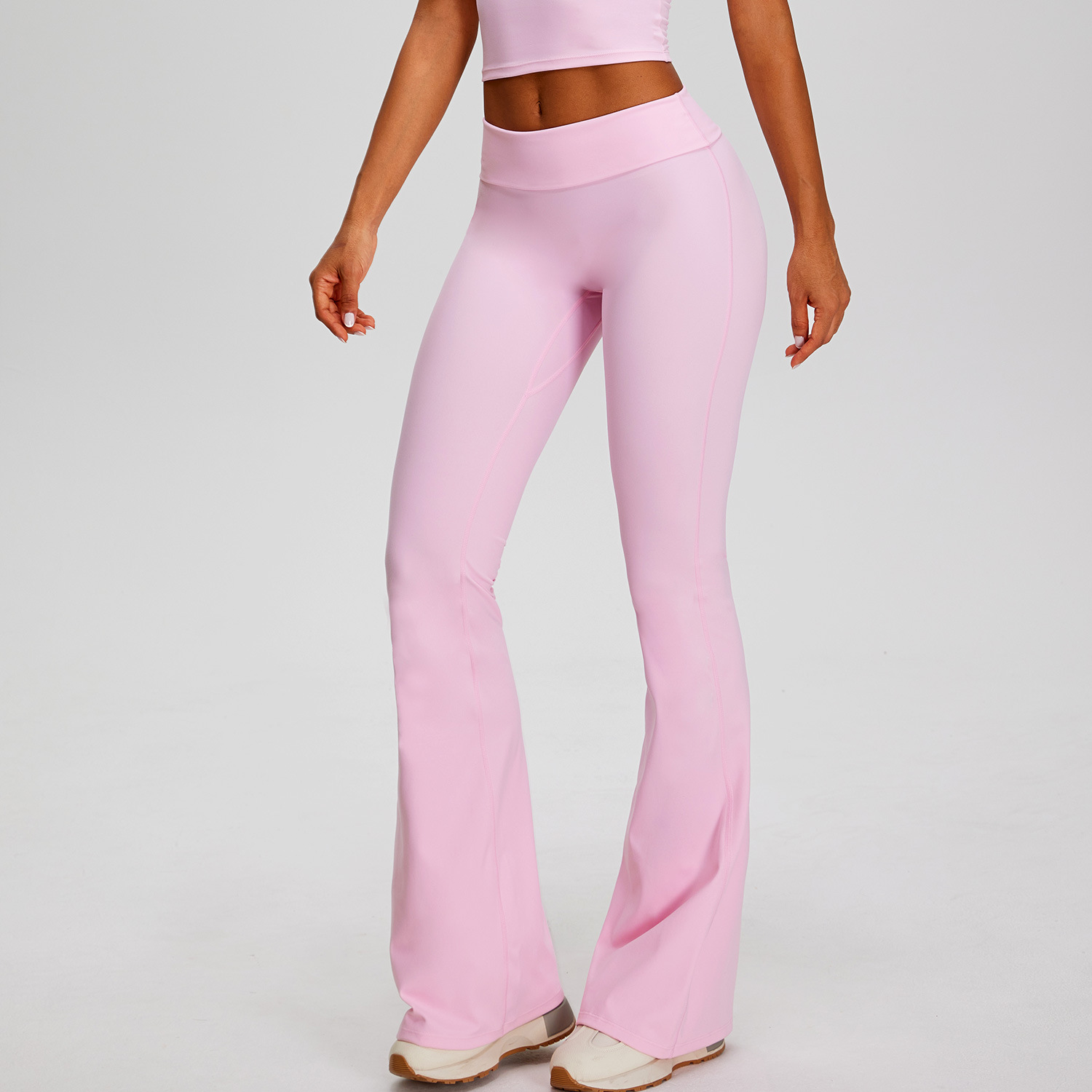pink flare pants-2