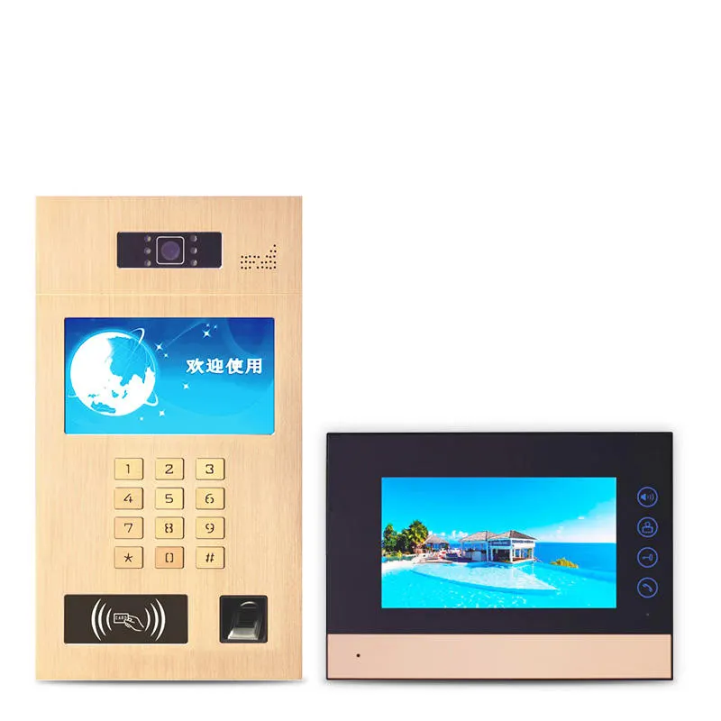 Aitdda 7-inch touch screen Multi Apartment smart building video intercom system